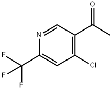 1-[4-Chloro-6-(trifluoromethyl)-3-pyridinyl]ethanone Struktur