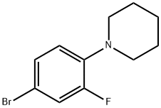 1-(4-bromo-2-fluorophenyl)piperidine Struktur