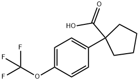 1-[4-(Trifluoromethoxy)phenyl]cyclopentanecarboxylic Acid Struktur