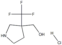 (3-Trifluoromethyl-pyrrolidin-3-yl)-methanol hydrochloride Struktur