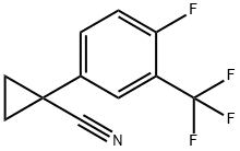 1-(4-fluoro-3-(trifluoromethyl)phenyl)cyclopropanecarbonitrile Struktur