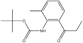 tert-butyl 2-methyl-6-propionylphenylcarbamate Struktur