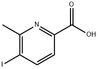 2-Pyridinecarboxylic acid, 5-iodo-6-methyl- Struktur