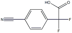 2-(4-cyanophenyl)-2,2-difluoroacetic acid Struktur