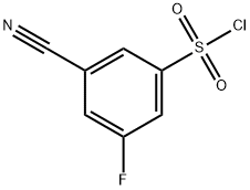 3-cyano-5-fluorobenzene-1-sulfonyl chloride Struktur