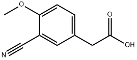 2-(3-cyano-4-methoxyphenyl)acetic acid Struktur