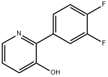 3-Hydroxy-2-(3,4-difluorophenyl)pyridine Struktur