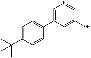 3-Hydroxy-5-(4-tert-butylphenyl)pyridine Struktur