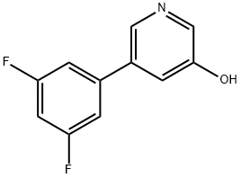 3-Hydroxy-5-(3, 5-difluorophenyl)pyridine Struktur