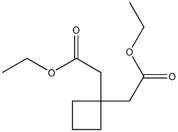 ethyl 2-[1-(2-ethoxy-2-oxoethyl)cyclobutyl]acetate Struktur