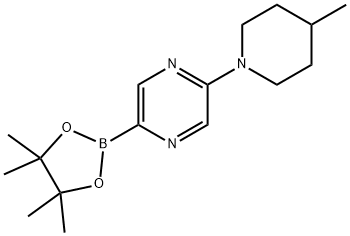 2-(4-methylpiperidin-1-yl)-5-(4,4,5,5-tetramethyl-1,3,2-dioxaborolan-2-yl)pyrazine Struktur