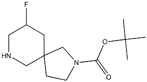 tert-butyl 9-fluoro-2,7-diazaspiro[4.5]decane-2-carboxylate Struktur