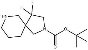 tert-butyl 4,4-difluoro-2,7-diazaspiro[4.5]decane-2-carboxylate Struktur