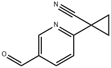 CYCLOPROPANECARBONITRILE, 1-(5-FORMYL-2-PYRIDINYL)- Struktur