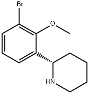 (2S)-2-(3-BROMO-2-METHOXYPHENYL)PIPERIDINE Struktur