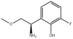 2-((1R)-1-AMINO-2-METHOXYETHYL)-6-FLUOROPHENOL Struktur