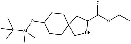 ethyl 8-[(tert-butyldimethylsilyl)oxy]-2-azaspiro[4.5]decane-3-carboxylate Struktur