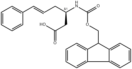 Fmoc-(R)-3-Amino-(6-phenyl)-5-hexenoicacid Struktur