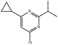 4-chloro-6-cyclopropyl-2-(propan-2-yl)pyrimidine Struktur