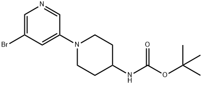 TERT-BUTYL [1-(5-BROMOPYRIDIN-3-YL)PIPERIDIN-4-YL]CARBAMATE Struktur