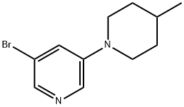 3-Bromo-5-(4-methylpiperidin-1-yl)pyridine Struktur