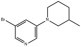 3-Bromo-5-(3-methylpiperidin-1-yl)pyridine Struktur