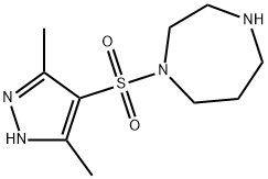 1-[(3,5-dimethyl-1H-pyrazole-4-)sulfonyl]-1,4-diazepane Struktur