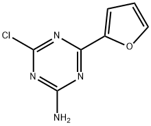 2-Amino-4-chloro-6-(2-furyl)-1,3,5-triazine Struktur