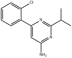 4-Amino-6-(2-chlorophenyl)-2-(iso-propyl)pyrimidine Struktur