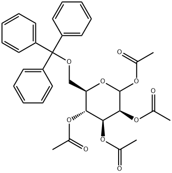 6-O-Trityl-1-2-3-4-Tetra-O-acetyl-D-mannopyranose Struktur