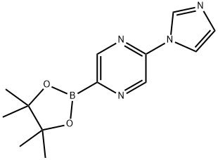 2-(1H-imidazol-1-yl)-5-(4,4,5,5-tetramethyl-1,3,2-dioxaborolan-2-yl)pyrazine Struktur