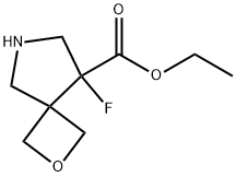 ethyl 8-fluoro-2-oxa-6-azaspiro[3.4]octane-8-carboxylate Struktur