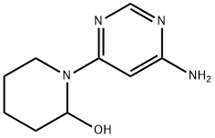 4-Amino-6-(2-hydroxypiperidin-1-yl)pyrimidine Struktur