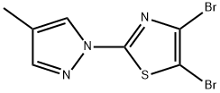 4,5-Dibromo-2-(4-methyl-1H-pyrazol-1-yl)thiazole Struktur