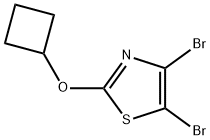 4,5-Dibromo-2-(cyclobutoxy)thiazole Struktur