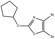 4,5-Dibromo-2-(cyclopentoxy)thiazole Struktur