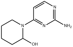 2-Amino-4-(2-hydroxypiperidin-1-yl)pyrimidine Struktur