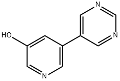 3-Hydroxy-5-(5-pyrimidyl)pyridine Struktur