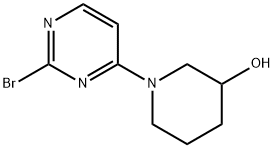 2-Bromo-4-(3-hydroxypiperidin-1-yl)pyrimidine Struktur