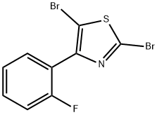 2,5-Dibromo-4-(2-fluorophenyl)thiazole Struktur