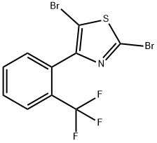 2,5-Dibromo-4-(2-trifluoromethylphenyl)thiazole Struktur