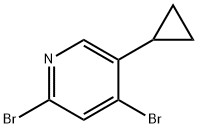 2,4-Dibromo-5-(cyclopropyl)pyridine Struktur