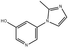 3-Hydroxy-5-(2-methylimidazol-1-yl)pyridine Struktur