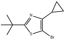 5-Bromo-4-cyclopropyl-2-tert-butylthiazole Struktur