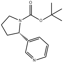 (S)-tert-Butyl 2-(pyridin-3-yl)pyrrolidine-1-carboxylate Struktur