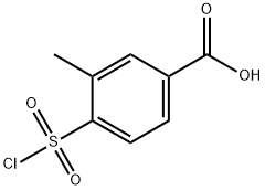 4-(chlorosulfonyl)-3-methylbenzoic acid Struktur