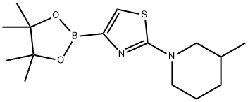 2-(3-methylpiperidin-1-yl)-4-(4,4,5,5-tetramethyl-1,3,2-dioxaborolan-2-yl)thiazole Struktur