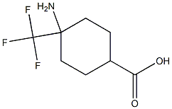 4-amino-4-(trifluoromethyl)cyclohexane-1-carboxylic acid Struktur