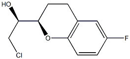 (1S)-2-chloro-1-[(2R)-6-fluoro-3,4-dihydro-2H-chromen-2-yl]ethanol Struktur