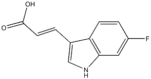 (E)-3-(6-fluoro-1H-indol-3-yl)acrylic acid Struktur